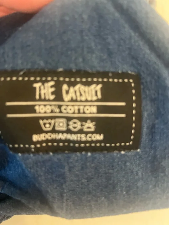 Buddha Pants The Catsuit | Blue Cotton Harem Jumpsuit XS - Picture 5 of 11